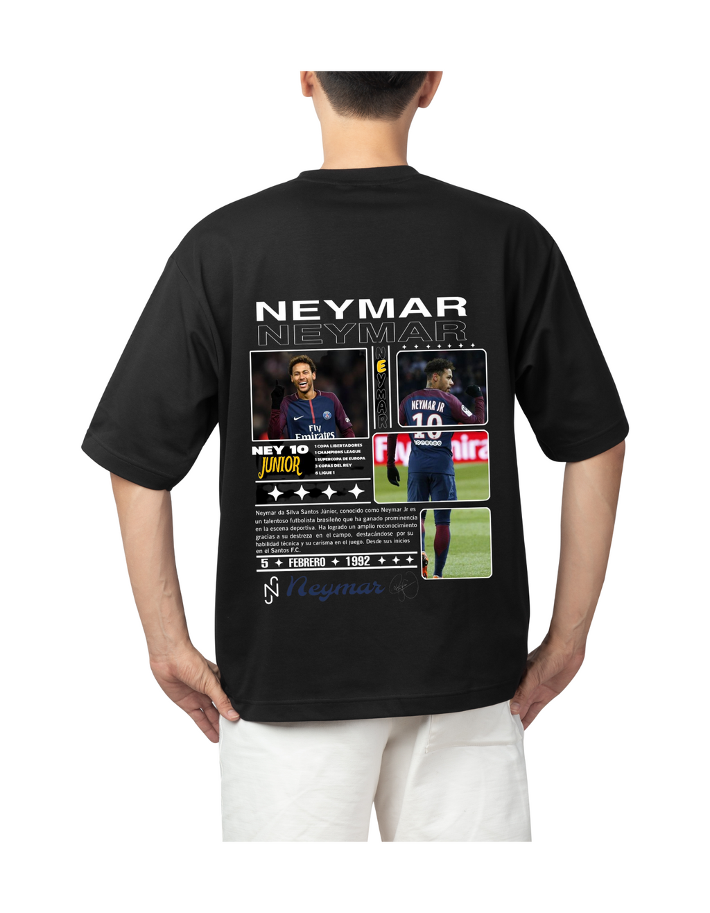 Neymar Jr. Oversized Graphic T-Shirt | Limited Edition Fan Tribute