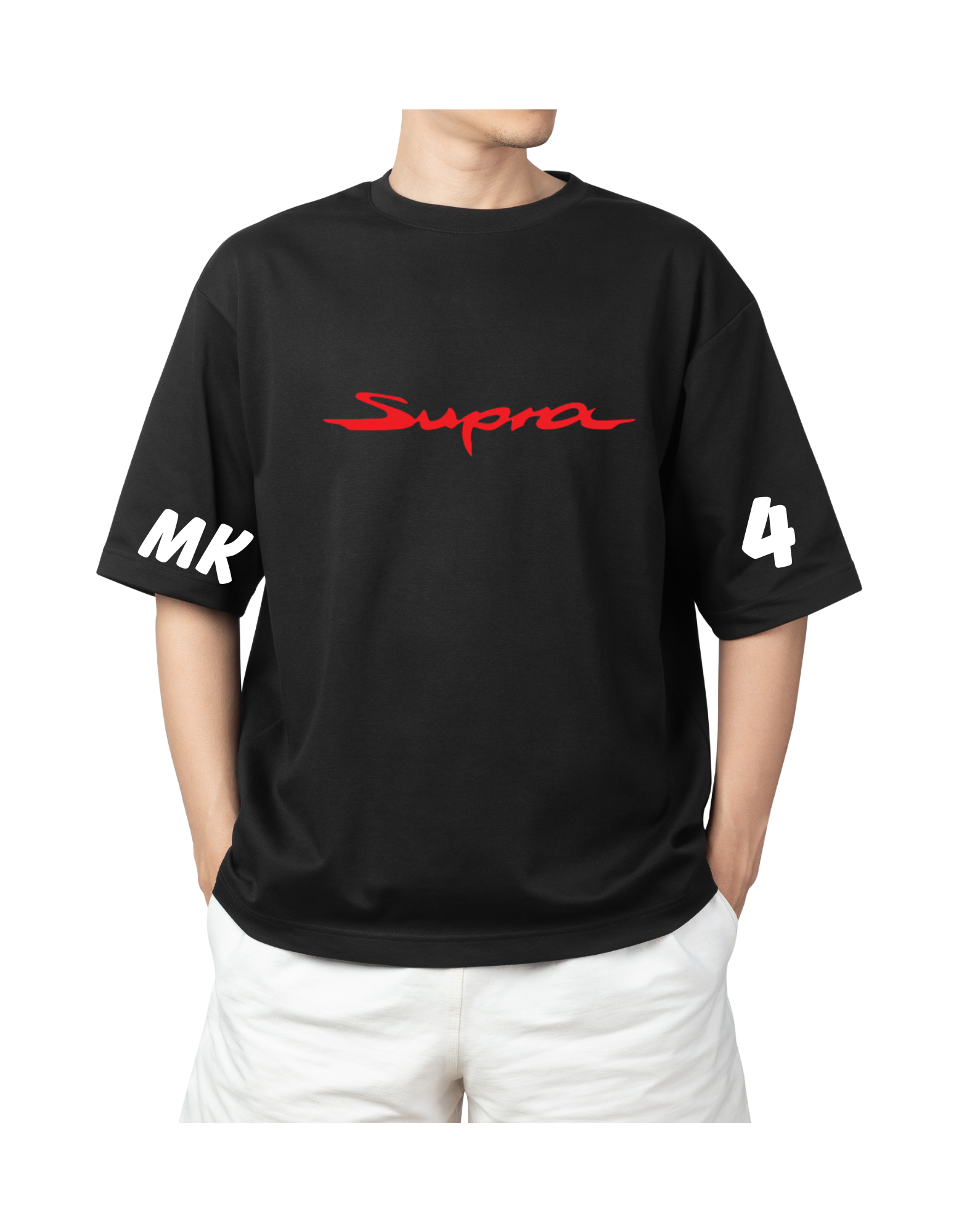 Supra MK4 Car Graphic Oversized T-Shirt – Black | JDM Inspired Streetwear