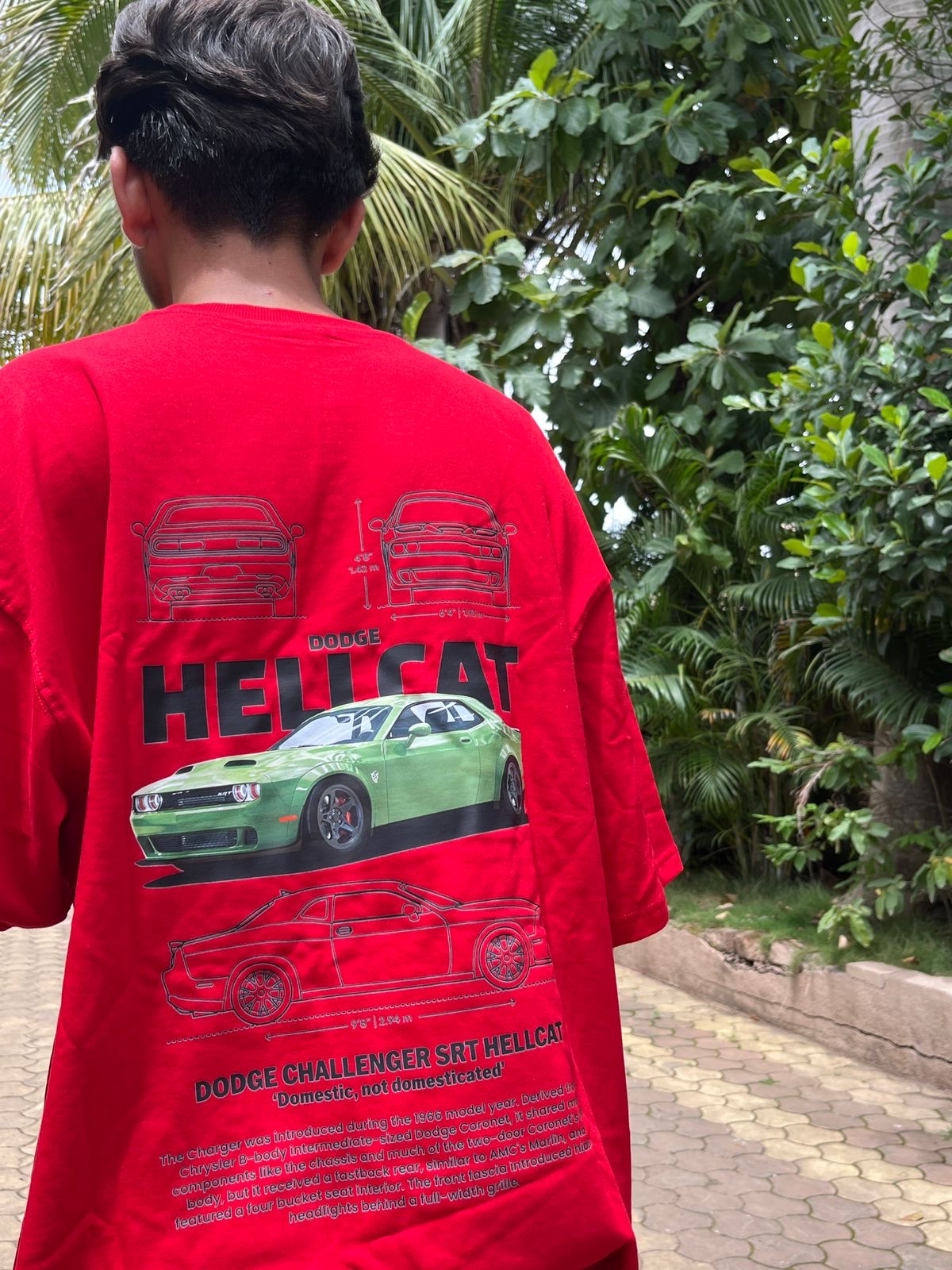 Dodge Hellcat Graphic Tee – 100% Cotton | 240 GSM Heavyweight