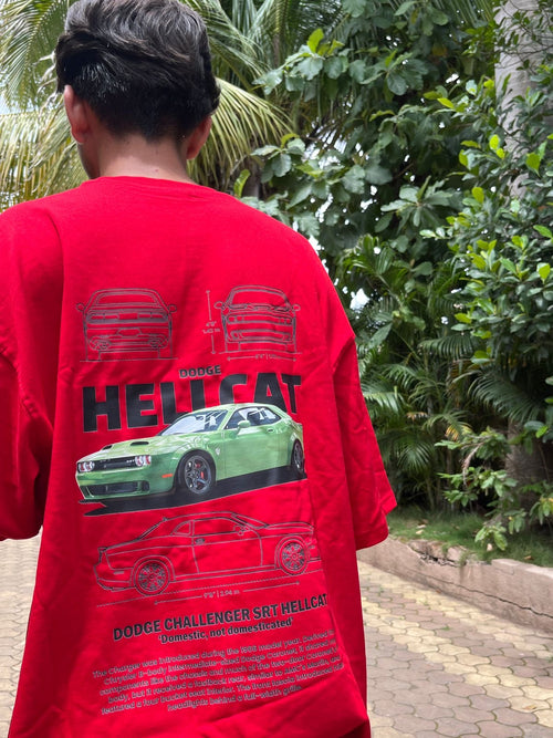 Dodge Hellcat Graphic Tee – 100% Cotton | 240 GSM Heavyweight