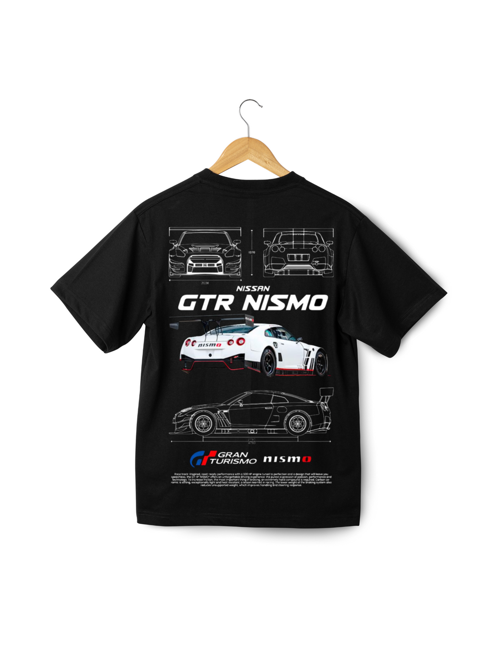 Nissan GTR NISMO Oversized Graphic T-Shirt – Front & Back Print | Rushh Era