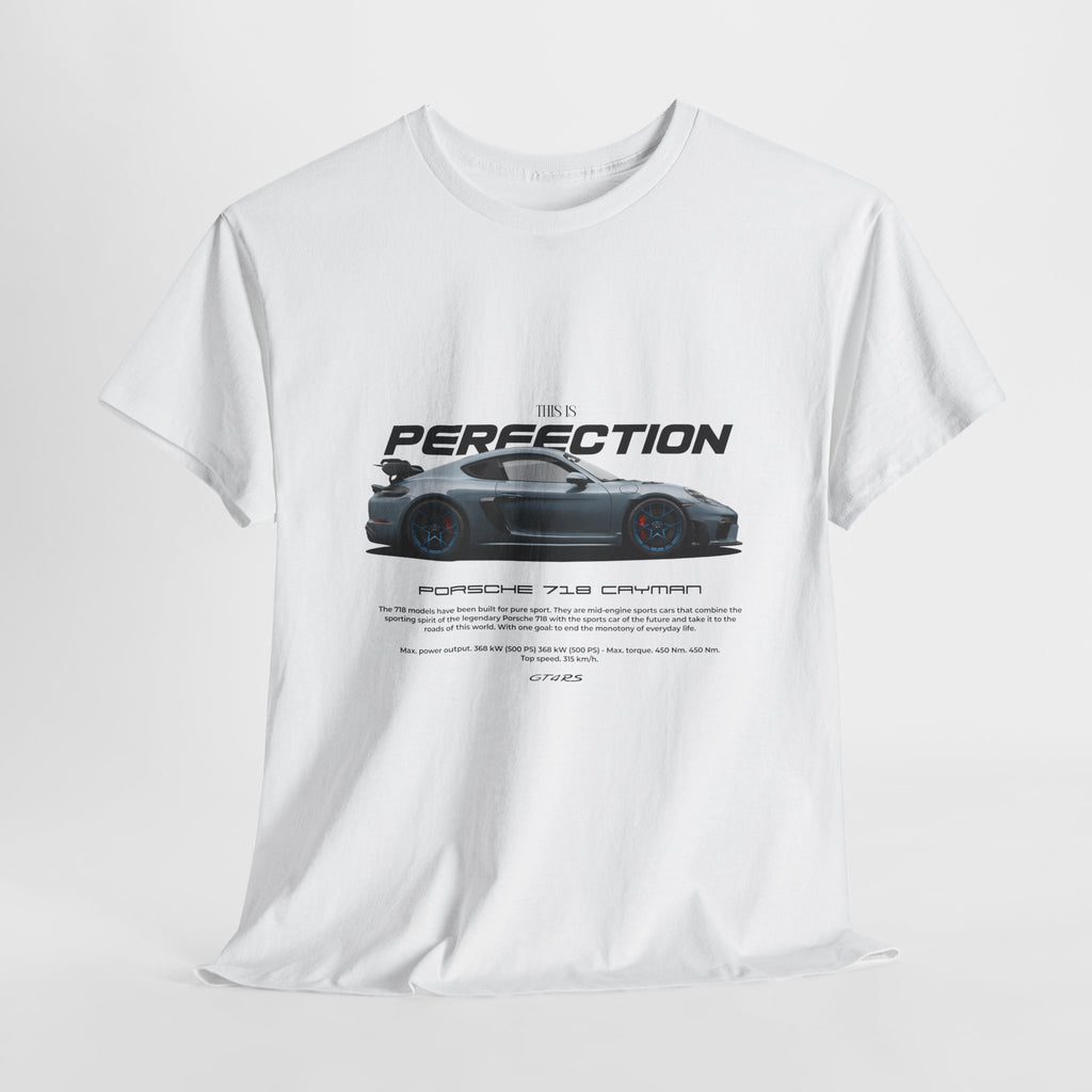 “This Is Perfection” Porsche 718 Cayman Car Enthusiast T-Shirt – Men's Graphic Tee (Multiple Colors)