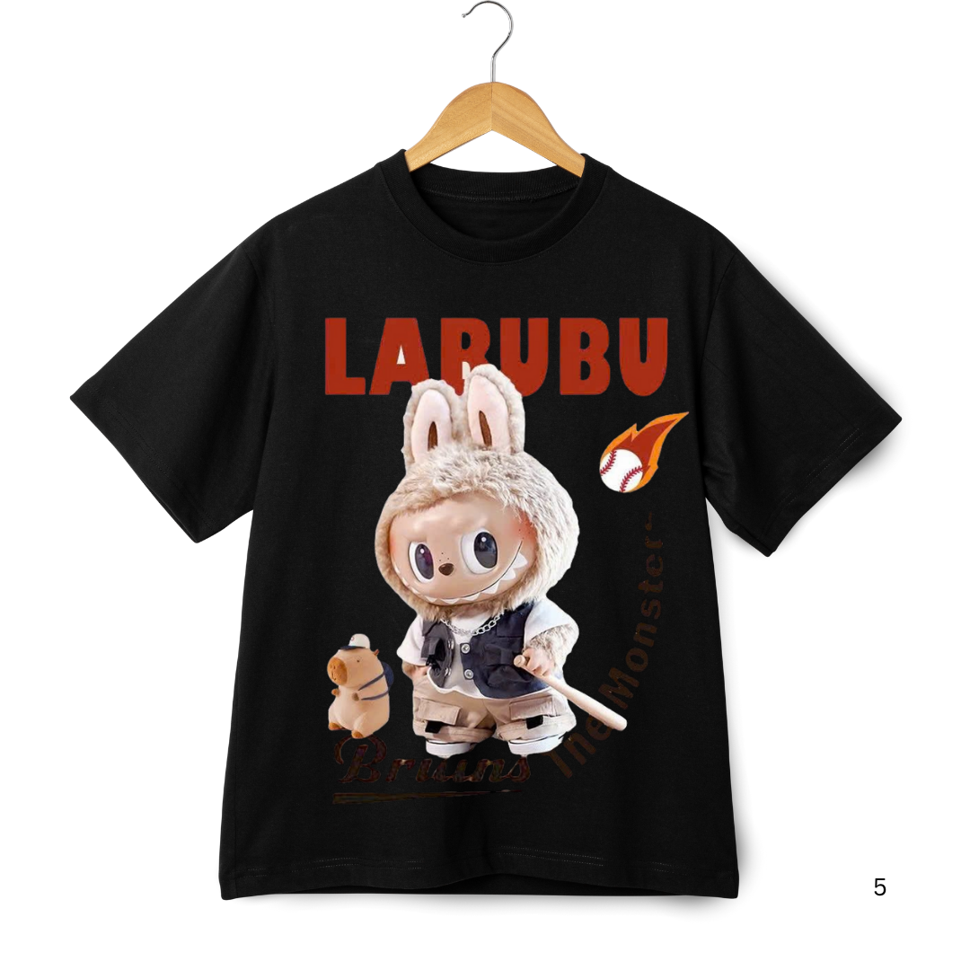 LABUBU Graphic T-Shirt – Cute Bunny Rider Edition
