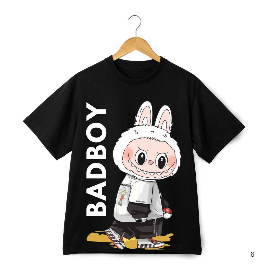 LABUBU Graphic T-Shirt – Cute Bunny Rider Edition