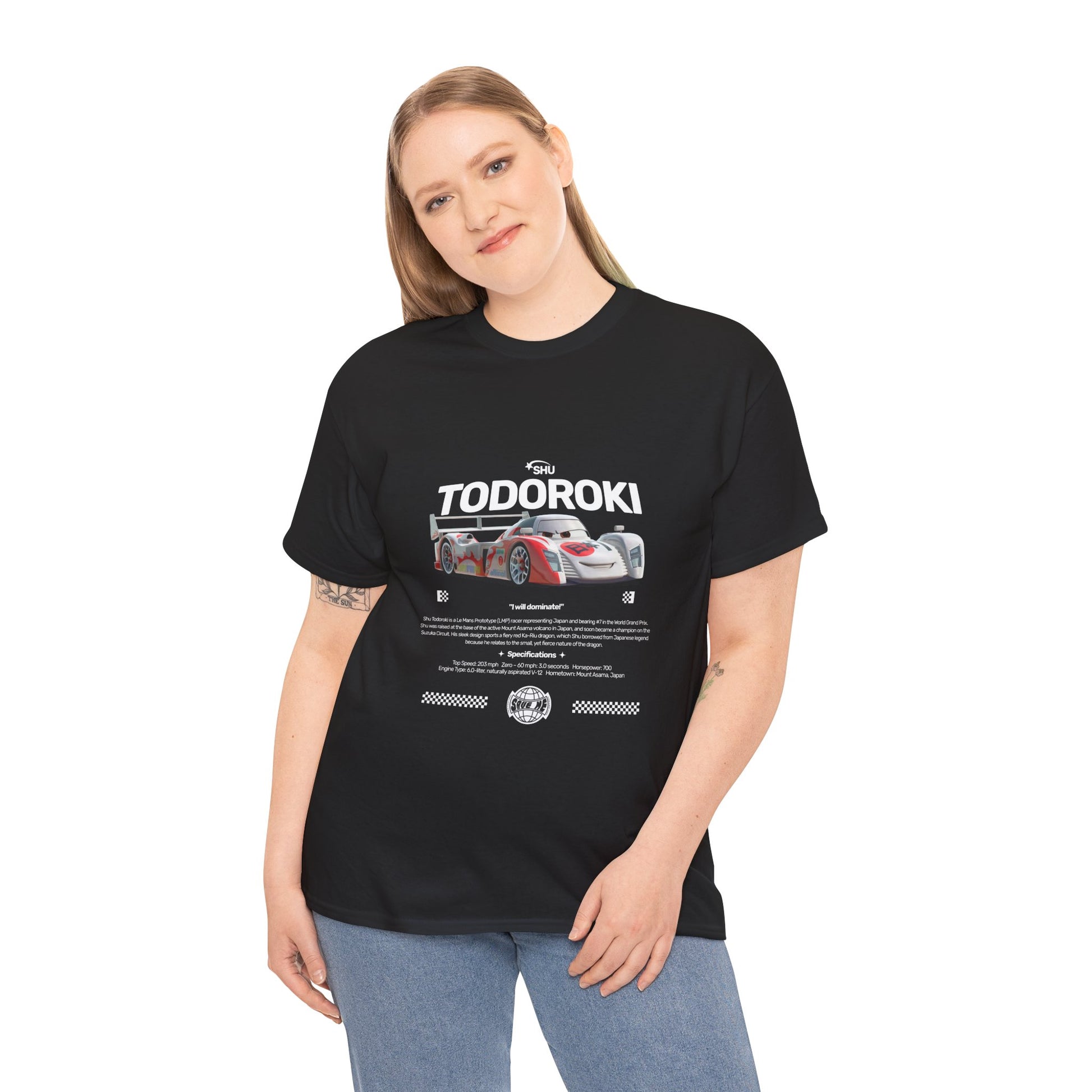 Todoroki Racing Car Graphic T-Shirt –  Black-Red Edition