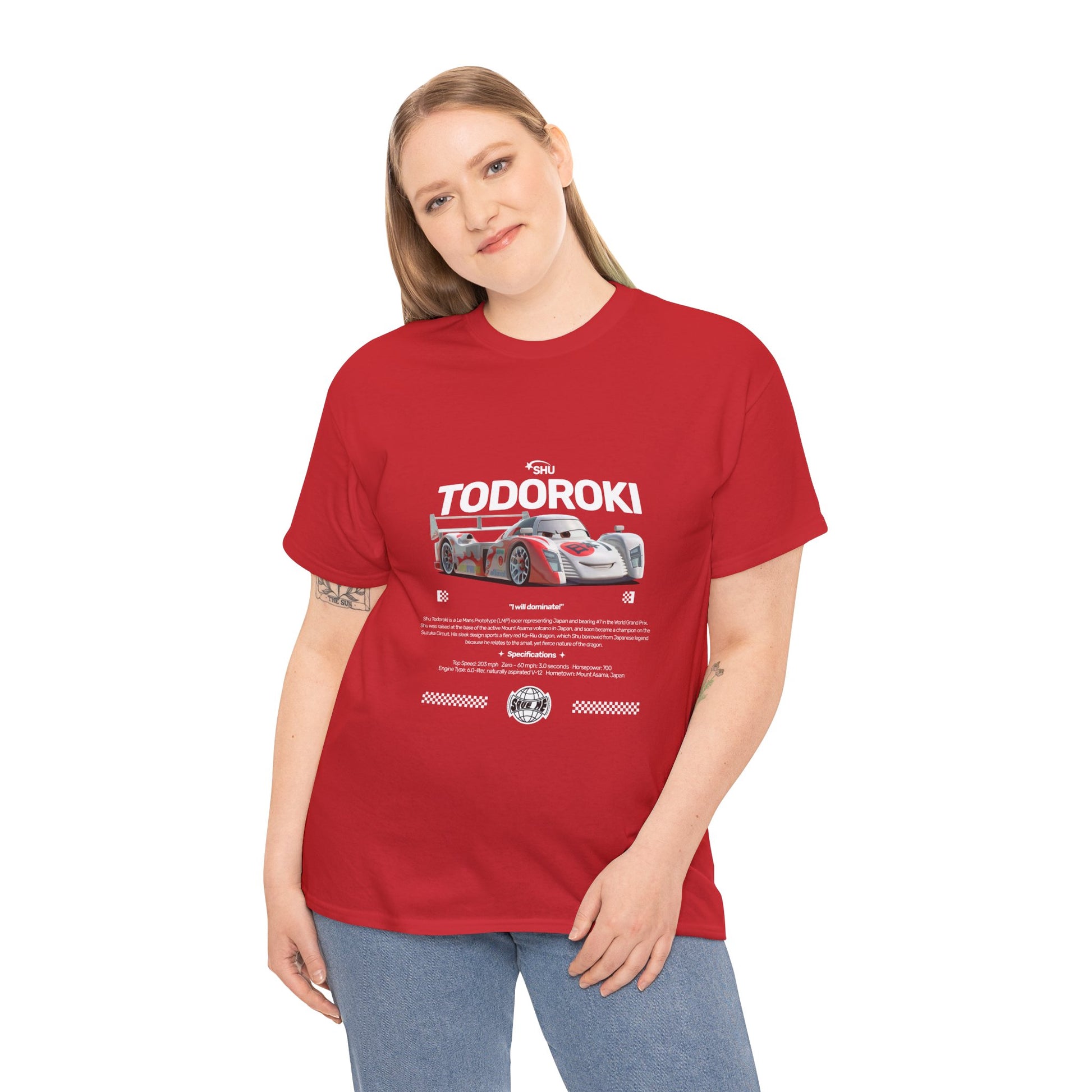 Todoroki Racing Car Graphic T-Shirt –  Black-Red Edition