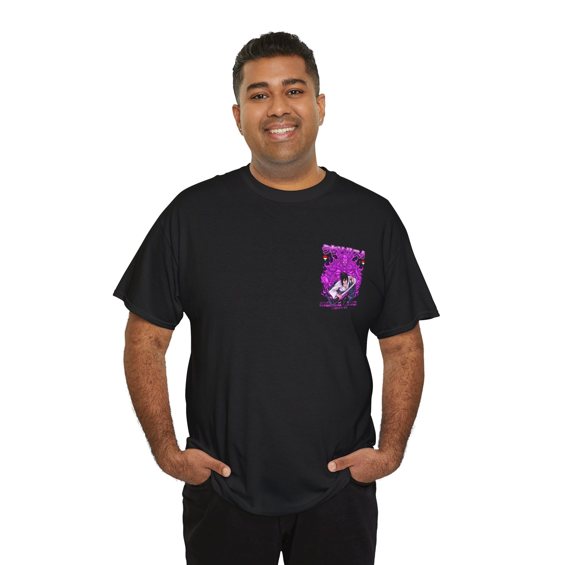 Sasuke Uchiha Anime T-Shirt – Regular Fit Black Cotton Tee (Unisex)
